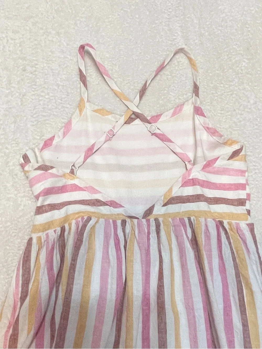 GAP Kids Crinkle Gauze Stiped‎ Tiered Midi Sun Dress Event Occasion Girl's XXL
